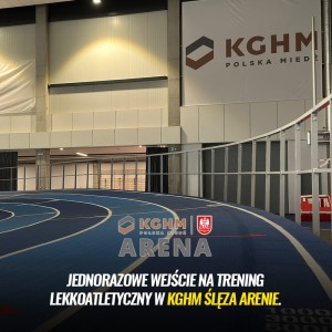 Trening lekkoatletyczny w KGHM Ślęza Arena